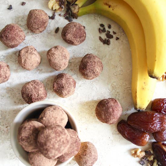 Chocolate Banana Bread Truffles