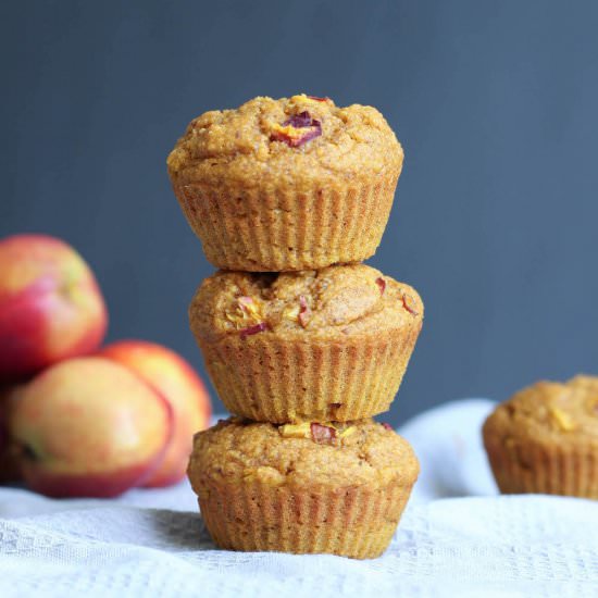 Vegan Pumpkin Nectarine Muffins