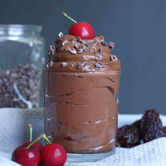 Simple Chocolate Cherry Mousse