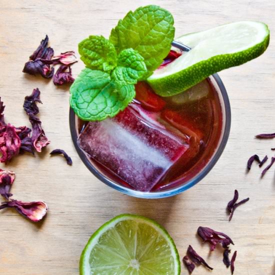 Hibiscus Flower & Mint Juice