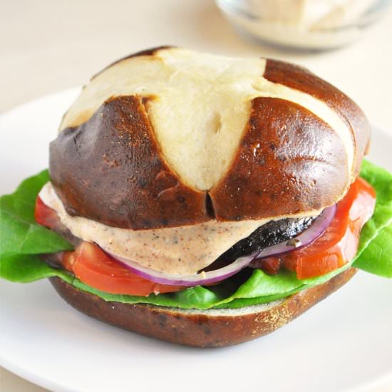 Portabella Burgers & Chipotle Mayo