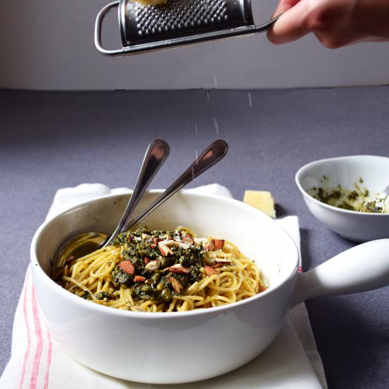 Fresh Mint Pesto Spaghetti