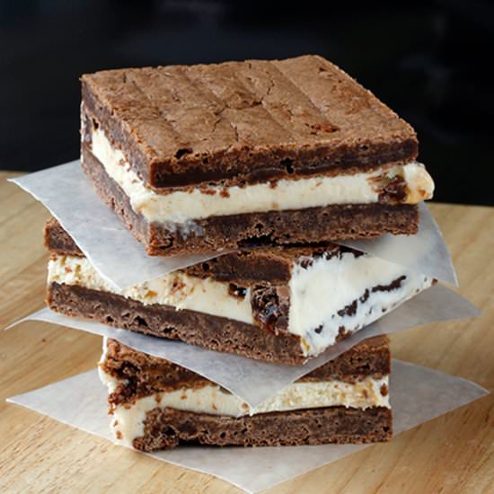 Brownie Ice Cream Sandwiches