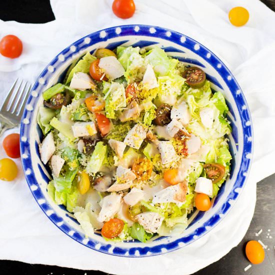 Chicken Couscous Caesar Salad