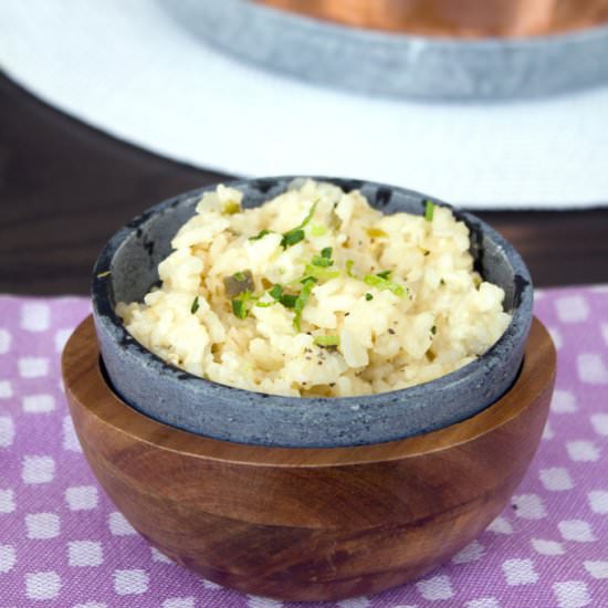 Jalapeño Lime Cheddar Risotto
