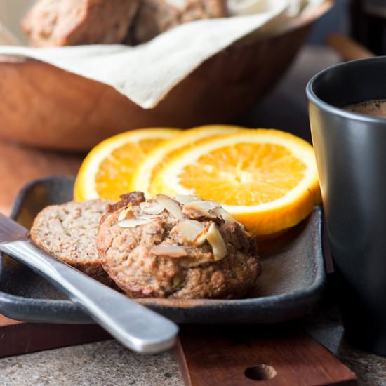 Almond, Apple and Banana Muffins
