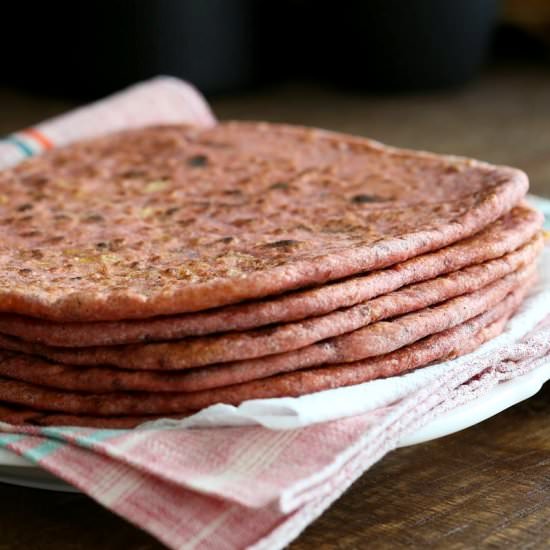 Beet Paratha Flatbread