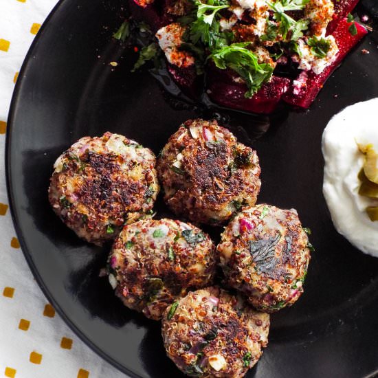 Mediterranean Quinoa Burgers