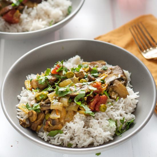 Fresh Turmeric Mushroom Curry