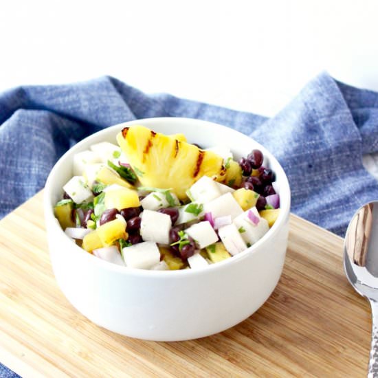 Grilled Pineapple Black Bean Salad