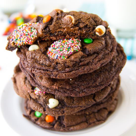 Chocolate Birthday Cake Cookies