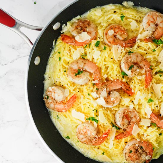 Garlic Shrimp Spaghetti Squash