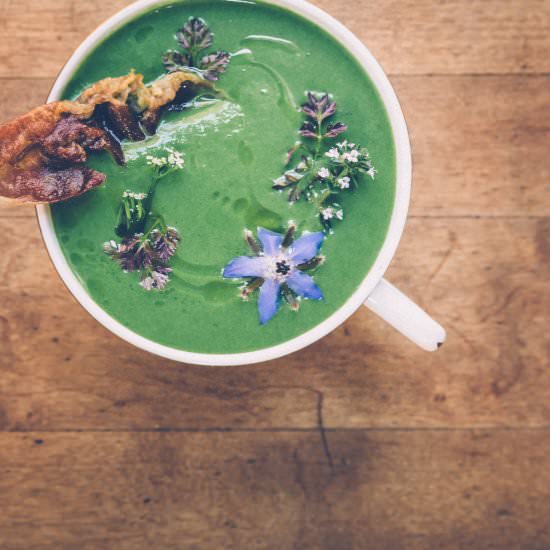 Chilled Spring Greens Soup