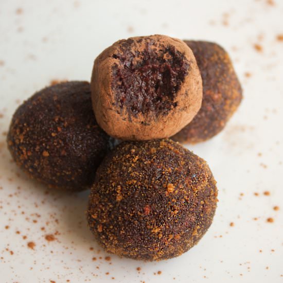 Raw, Vegan Chocolate Beet Truffles