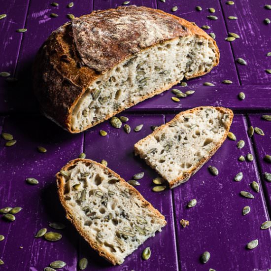 Pumpkin Seed Sourdough Bread