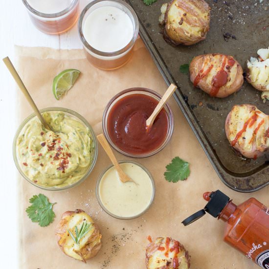 Garlicky Smashed Potatoes