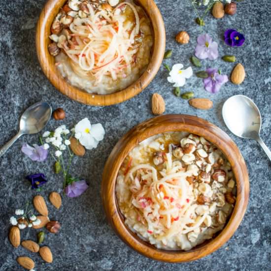 Hazelnut and Butter Oatmeal