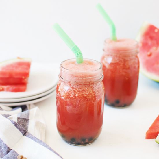 Watermelon Boba Slushie