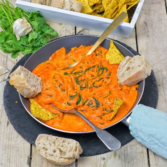 Spinach Dip with Red Peppers