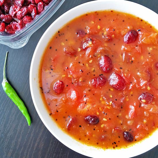 Tomato Dried Cranberry Chutney