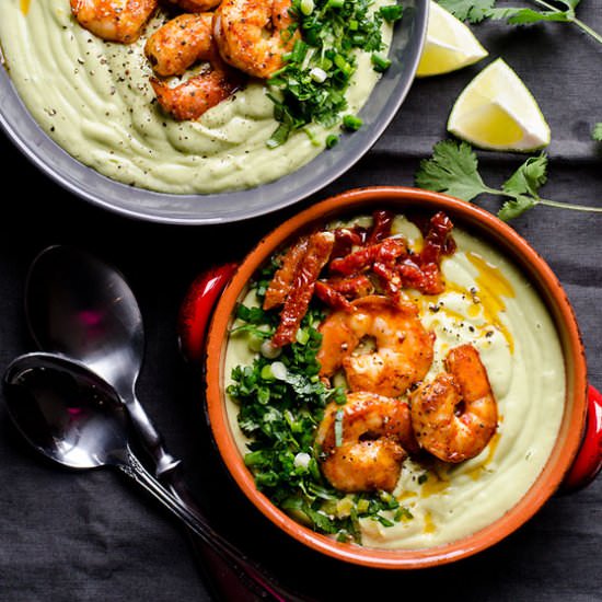 Cold Shrimp Avocado Bisque