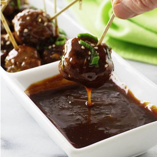 Asian teriyaki meatballs