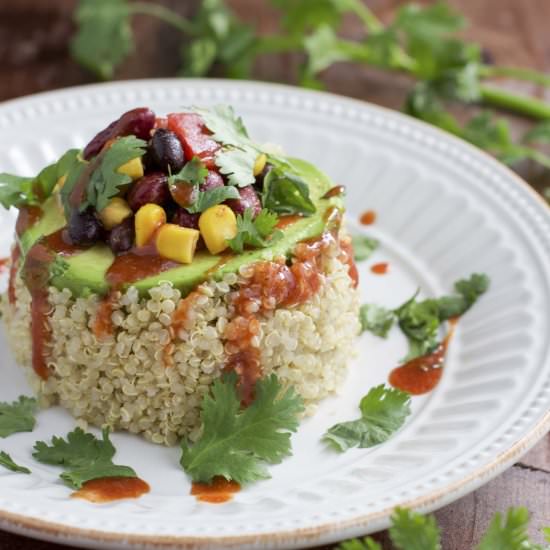 Spicy Avocado Quinoa Stack