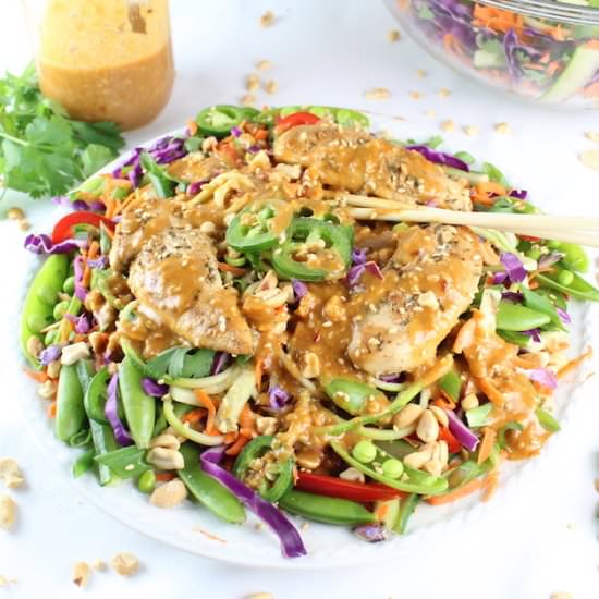 Chicken Satay Zoodle Salad