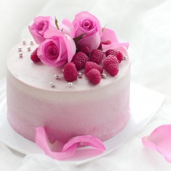 Raspberry layer cake