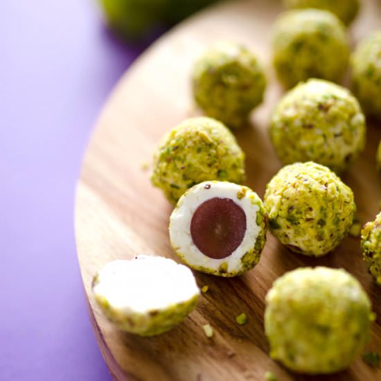 Crispy Goat Cheese Wrapped Grapes