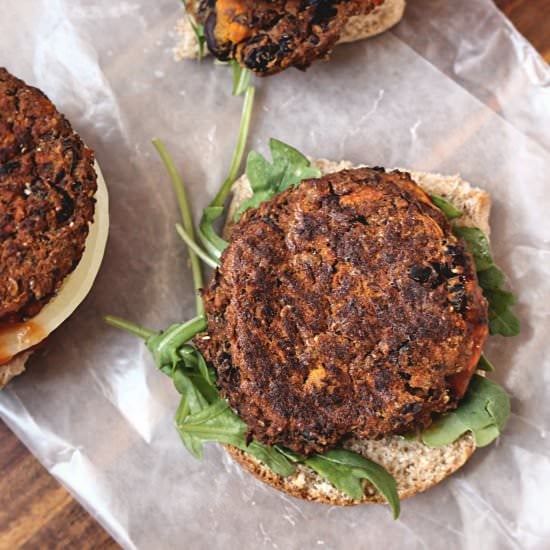 Black Bean Sweet Potato Burgers
