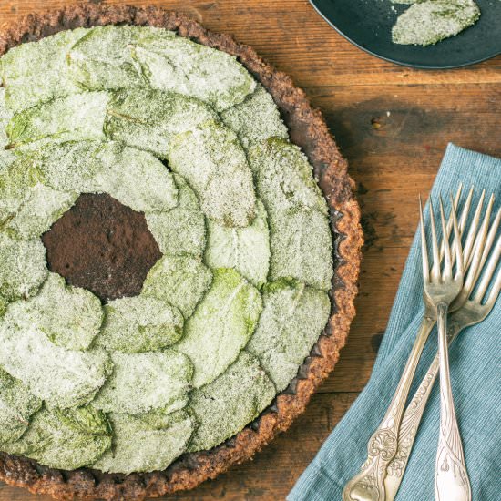 Chocolate Mint Bourbon Pie