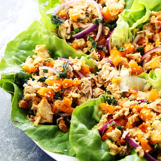 Thai Chicken Lettuce Wraps