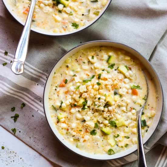 Corn and Zucchini Chowder