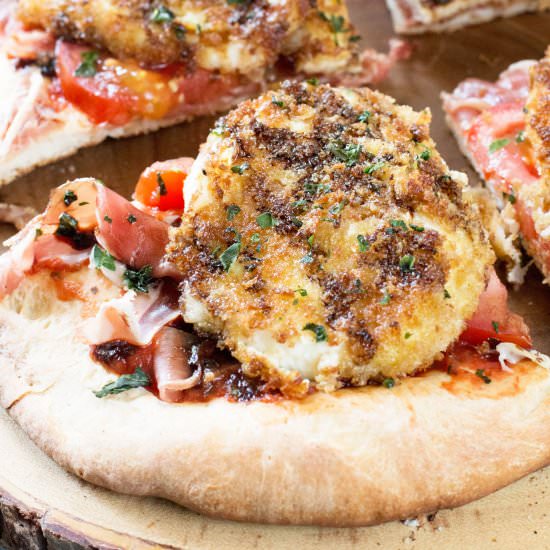 Fried Mozzarella Prosciutto Pizza