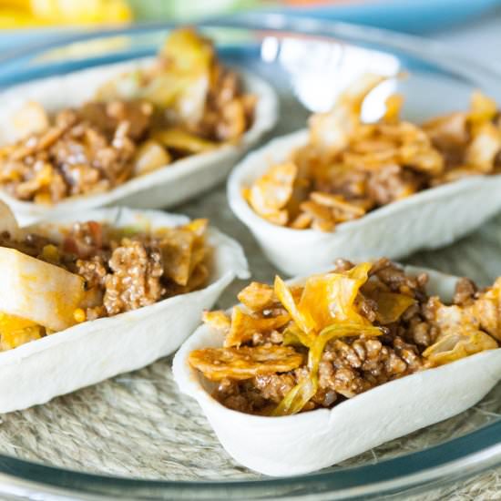 Easy Taco Salad Tortilla Bowls