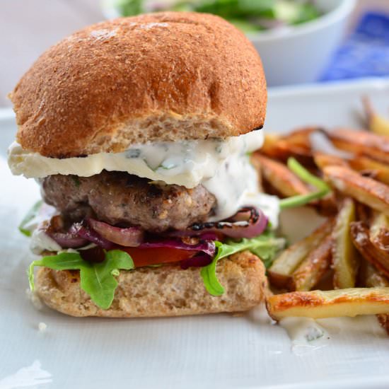 Greek Style Lamb Burger