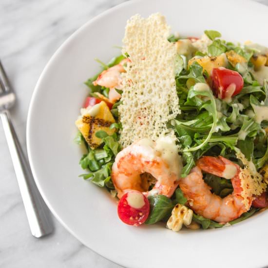 Shrimp, Corn & Polenta Salad