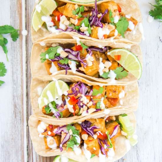 Thai Red Curry Tofu Tacos