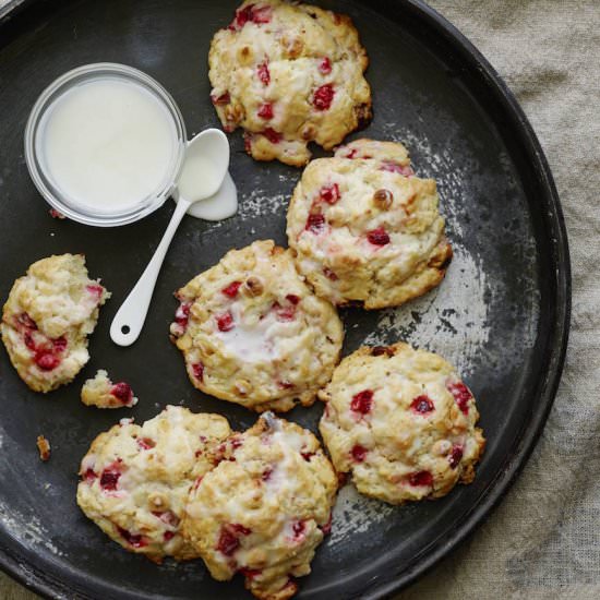Strawberry White Chocolate Scones
