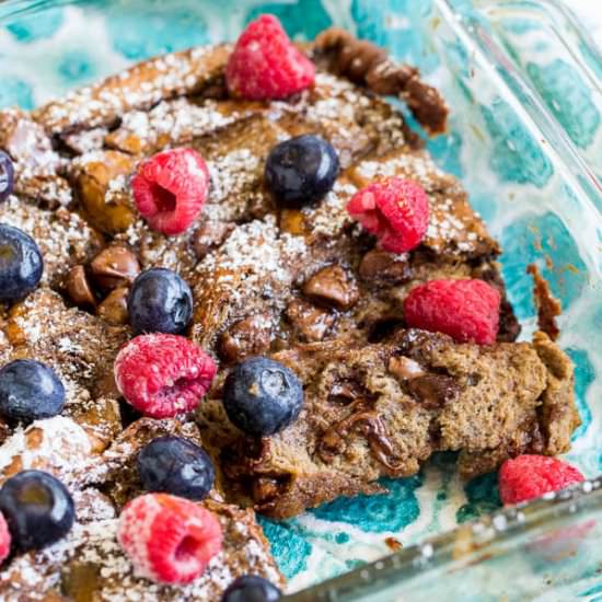 Baked Milk Chocolate French Toast