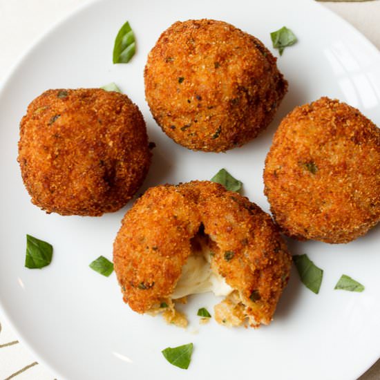 Arancini with Smoked Mozzarella