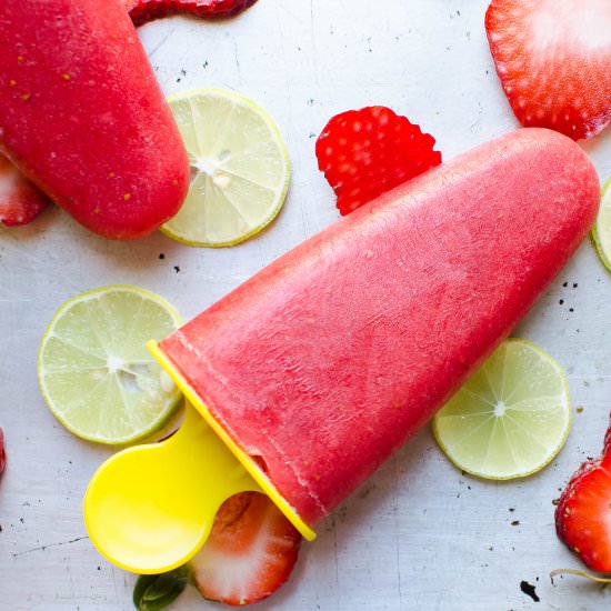Strawberry Margarita Ice Pops