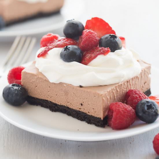 No Bake Choc Nutella Cheesecake