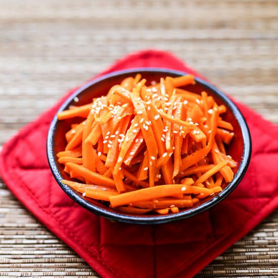 Satueed Carrots in Sesame Oil