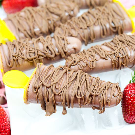 Chocolate Strawberry Popsicles