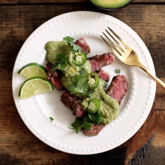 Serrano-Avocado Chimichurri Sauce