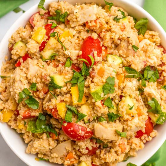 Chicken Quinoa Veggie Salad