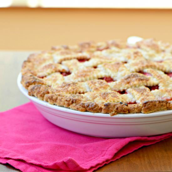 Strawberry Rhubarb Lattice Pie