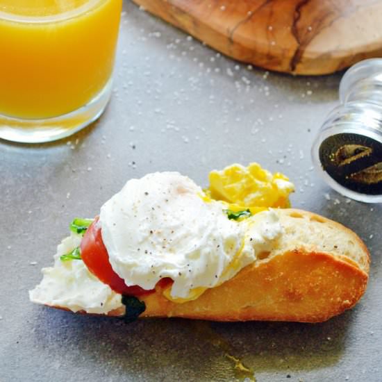 Whipped Feta Breakfast Crostini